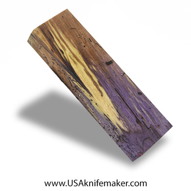 Spalted Maple Black Line Burl Knife Block - Dyed - #4061 - 1.6"x 0.85"x 5.5"