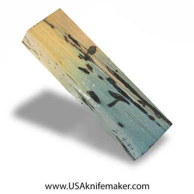 Spalted Maple Black Line Burl Knife Block - Dyed - #4064 - 1.6"x 0.85"x 5.55"