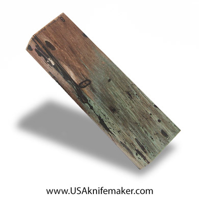 Spalted Maple Black Line Burl Knife Block - Dyed - #4070 - 1.6"x 0.85"x 5.55"
