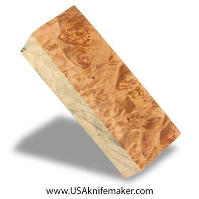 Wood -Maple Burl Knife Block - Dyed - #3011- 1.8"x 1"x 5"