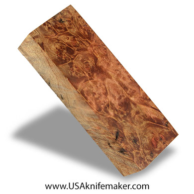 Wood -Maple Burl Knife Block - Dyed - #3012- 1.8"x 1"x 5"