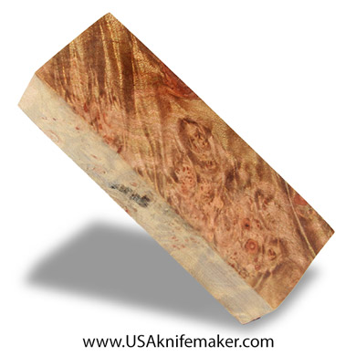 Wood -Maple Burl Knife Block - Dyed - #3017- 1.75"x 1"x 5"