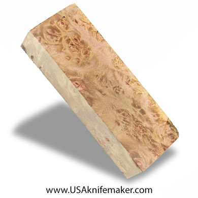 Wood -Maple Burl Knife Block - Dyed - #3020- 1.85"x 1"x 5"