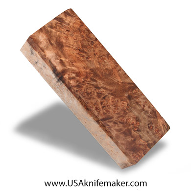 Wood -Maple Burl Knife Block - Dyed - #3021- 2"x 1"x 5"