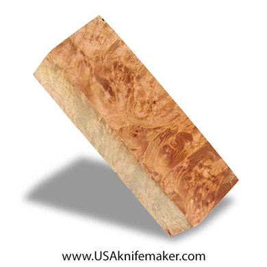 Wood -Maple Burl Knife Block - Dyed - #3022- 1.85"x 1"x 5"