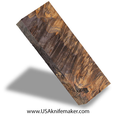 Wood -Maple Burl Knife Block - Dyed - #3027- 1"x 1.7"x 5.3"