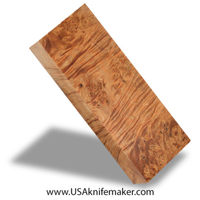 Wood -Maple Burl Knife Block - Dyed - #3029- 1.1"x 2"x 5.4"