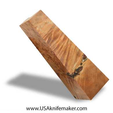 Wood -Maple Burl Knife Block - Dyed - #3031- 1.8"x .75"x 5.1"