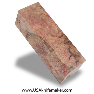 Wood - Maple Burl Knife Block - Dyed - #3032 - 1.5" x 1.55" x 4.75" 