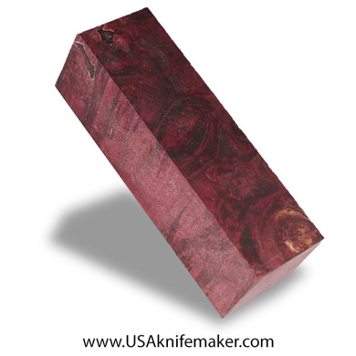 Wood - Maple Burl Knife Block - Dyed - #3041 - 1.65" x 1.5" x 5"
