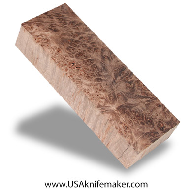 Wood - Maple Burl Knife Block - Dyed - #3042 - 1.05" x 1.8" x 5.03"