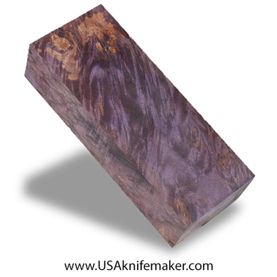 Wood - Maple Burl Knife Block - Dyed - #3043 - 1.2" x 2" x 5"