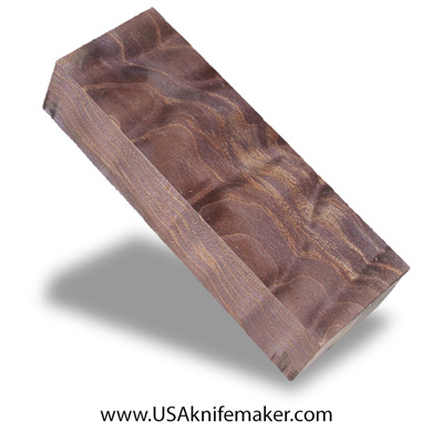 Wood - Maple Burl Knife Block - Dyed - #3044 - 1.2" x 1.75" x 5.05"