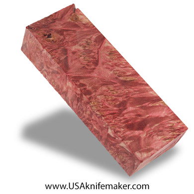 Wood - Maple Burl Knife Block - Dyed - #3047 - 1.2" x 1.85" x 5.15"