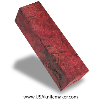 Wood - Maple Burl Knife Block - Dyed - #3051- 1.4" x 1.5" x 5.3"