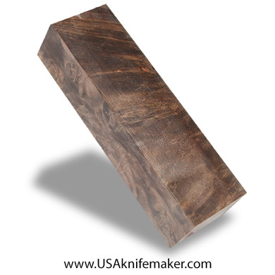 Wood - Maple Burl Knife Block - Dyed - #3055 - 1.4" x 1.6" x 5.7"