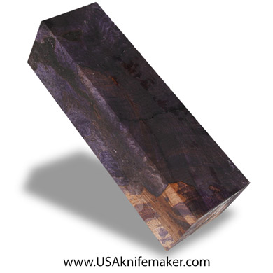 Wood - Maple Burl Knife Block - Dyed - #3068 - 1.8" x 1.65" x 5.8"
