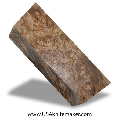 Wood -Maple Burl Knife Block - Dyed - #3091- 1.7"x 2"x 5.7".