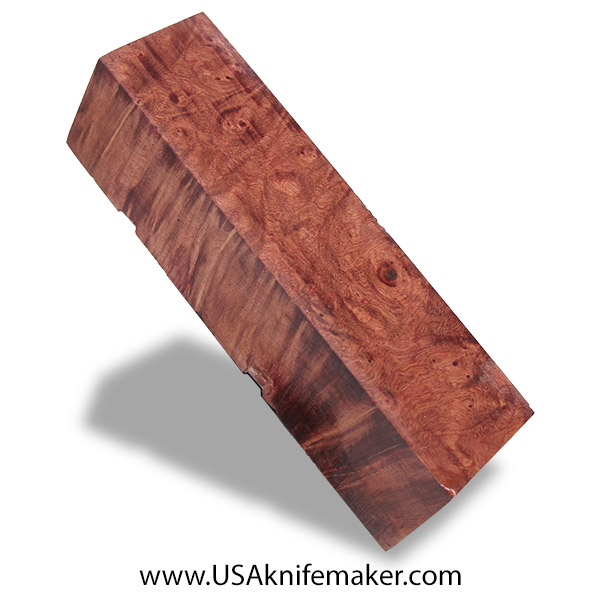 Maple Burl Knife Block - Stabilized - Dyed - #3091 - 1.75 x 1.5 x 6