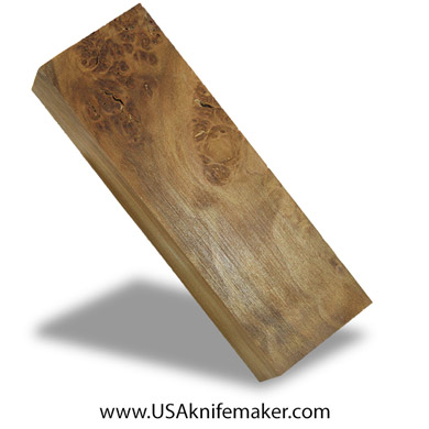 Wood -Maple Burl Knife Block - Dyed - #3092- 1.7"x 1.25"x 5.2".