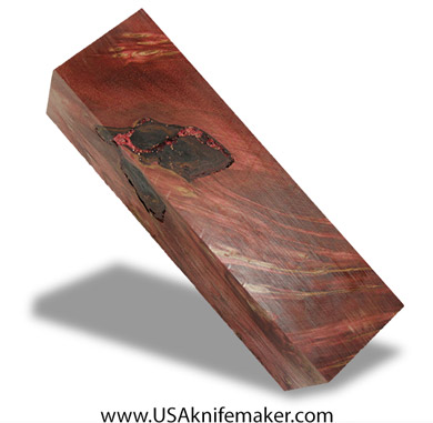 Wood -Maple Burl Knife Block - Dyed - #3094 - 1.7"x 2"x 6.25"