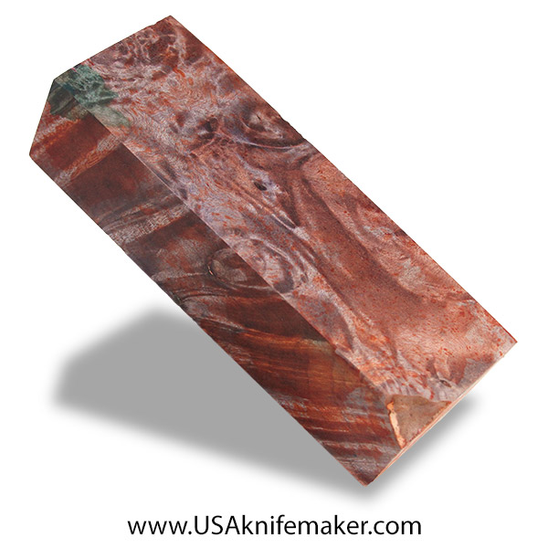Maple Burl Knife Block - Stabilized - Dyed - #3094 - 1.75 x 1.5 x 5.5