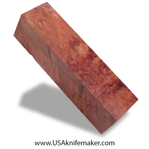 Maple Burl Knife Block - Stabilized - Dyed - #3095 - 1.75 x 1.5 x 6