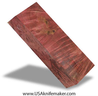 Wood -Maple Burl Knife Block - Dyed - #3098 - 1.9"x 1.9"x 6.2"