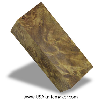 Wood -Maple Burl Knife Block - Dyed - #3100 - 1.8"x 2"x 5"
