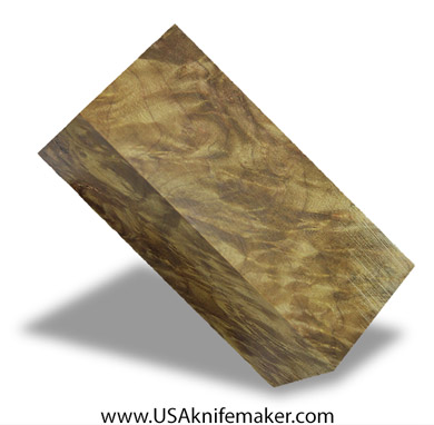 Wood -Maple Burl Knife Block - Dyed - #3103 - 1.9"x 1.9"x 4.6"