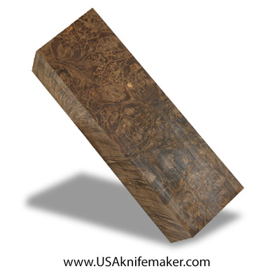 Wood -Maple Burl Knife Block - Dyed - #3106 - 1.8"x 1.8"x 6"