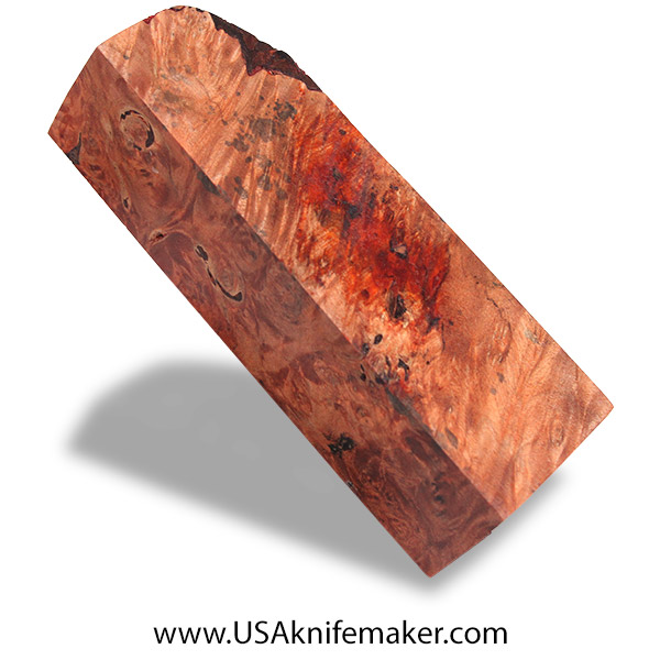 Maple Burl Knife Block - Stabilized - Dyed - #3109 - 2 x 1.5 x 6