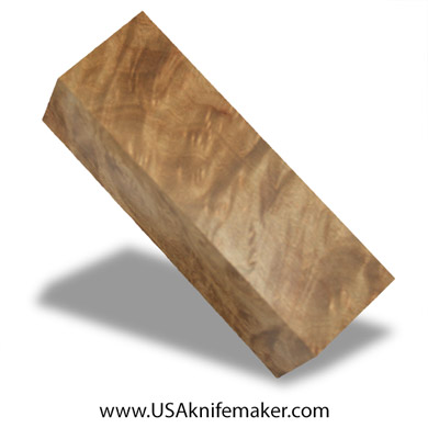 Wood -Maple Burl Knife Block - Dyed - #3110 - 1.9"x 1.9"x 6.2"