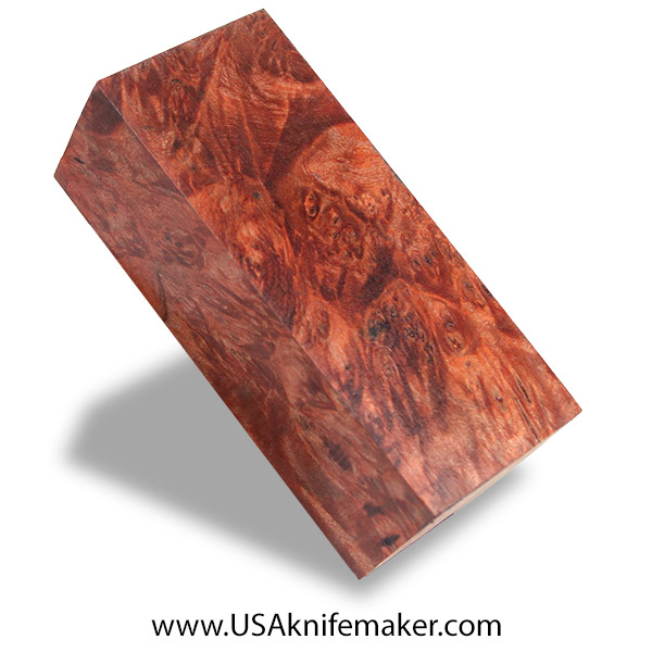 Maple Burl Knife Block - Stabilized - Dyed - #3110 - 1.75 x 1.5 x 4