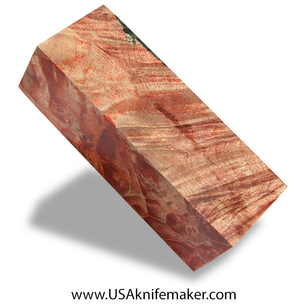 Maple Burl Knife Block - Stabilized - Dyed - #3111 - 1.75 x 1.5 x 5