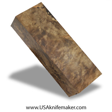 Wood -Maple Burl Knife Block - Dyed - #3112 - 1.9"x 2"x 5.9"