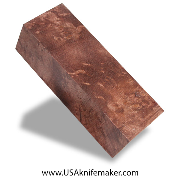 Maple Burl Knife Block - Stabilized - Dyed - #3116 - 1.75 x 1.5 x 5
