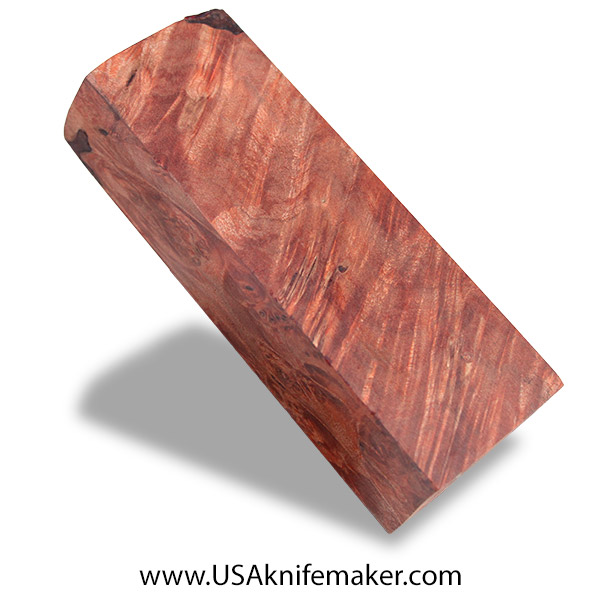 Maple Burl Knife Block - Stabilized - Dyed - #3117 - 2 x 1.5 x 6