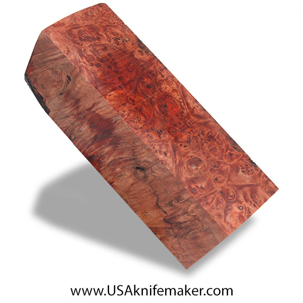 Maple Burl Knife Block - Stabilized - Dyed - #3120 - 2 x 2 x 6