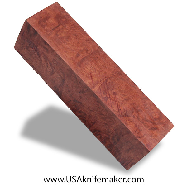 Maple Burl Knife Block - Stabilized - Dyed - #3121 - 1.5 x 1.5 x 6
