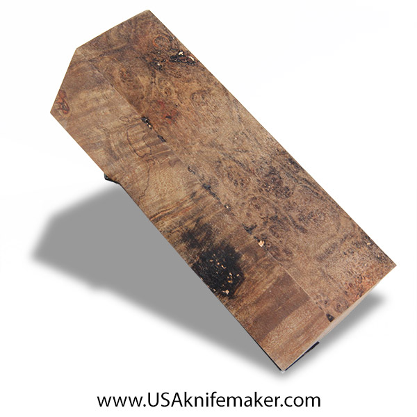 Maple Burl Knife Block - Stabilized - Dyed - #3124 - 1.8 x 1.6 x 5.6