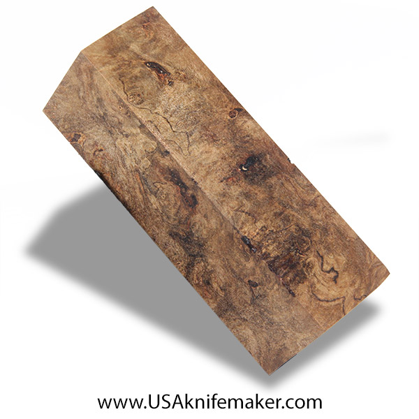 Maple Burl Knife Block - Stabilized - Dyed - #3128 - 1.7 x 1.5 x 5.3