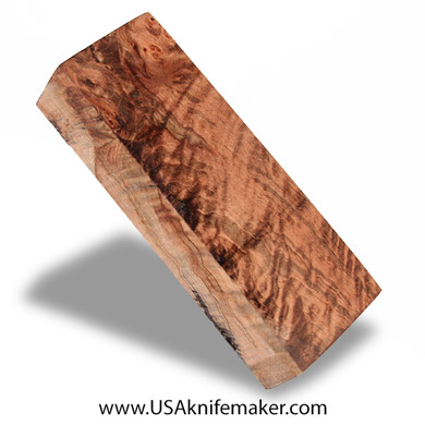 Wood -Maple Burl Knife Block - Dyed - #4024- 2"x 1"x 5.35"