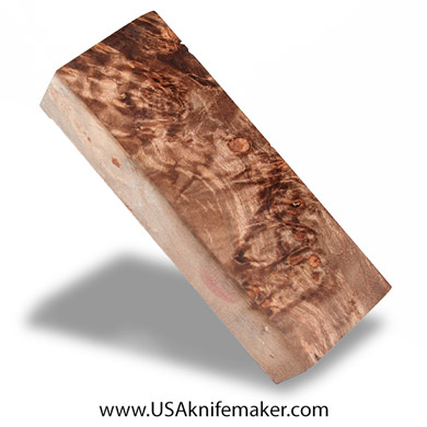 Wood -Maple Burl Knife Block - Dyed - #4029 - 1.8"x 1"x 5"
