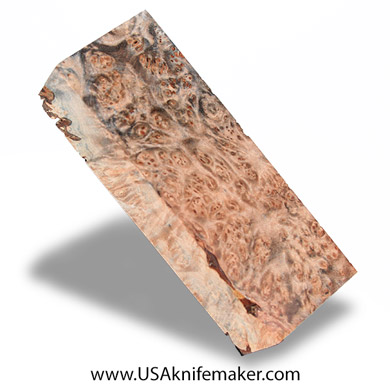 Wood -Maple Burl Knife Block - Dyed - #4037 - 1.85"x 1.2"x 5"