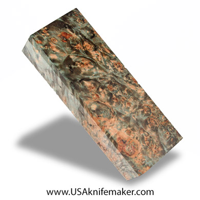 Wood -Maple Burl Knife Block - Dyed - #4038 - 1.85"x 1"x 5"