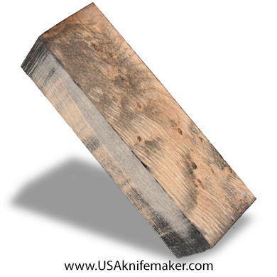 Wood -Maple Burl Knife Block - Dyed - #4042 - 1.65"x 1.45"x 5.55"