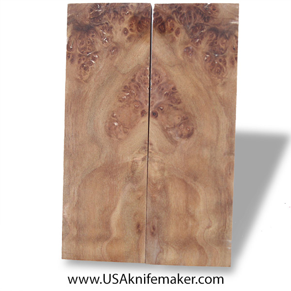 Maple Burl Knife Scales - Stabilized - Dyed - #3054 - .34" x 1.75" x 5.25"