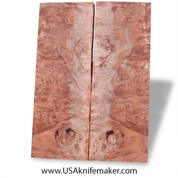 Maple Burl Knife Scales - Stabilized - Dyed - #3058 - .38" x 1.8" x 5"