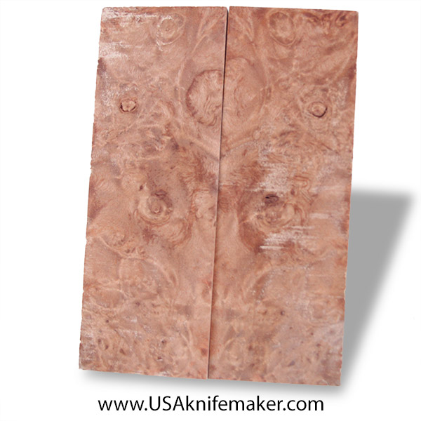 Maple Burl Knife Scales - Stabilized - Dyed - #3060 - .38" x 1.8" x 5"